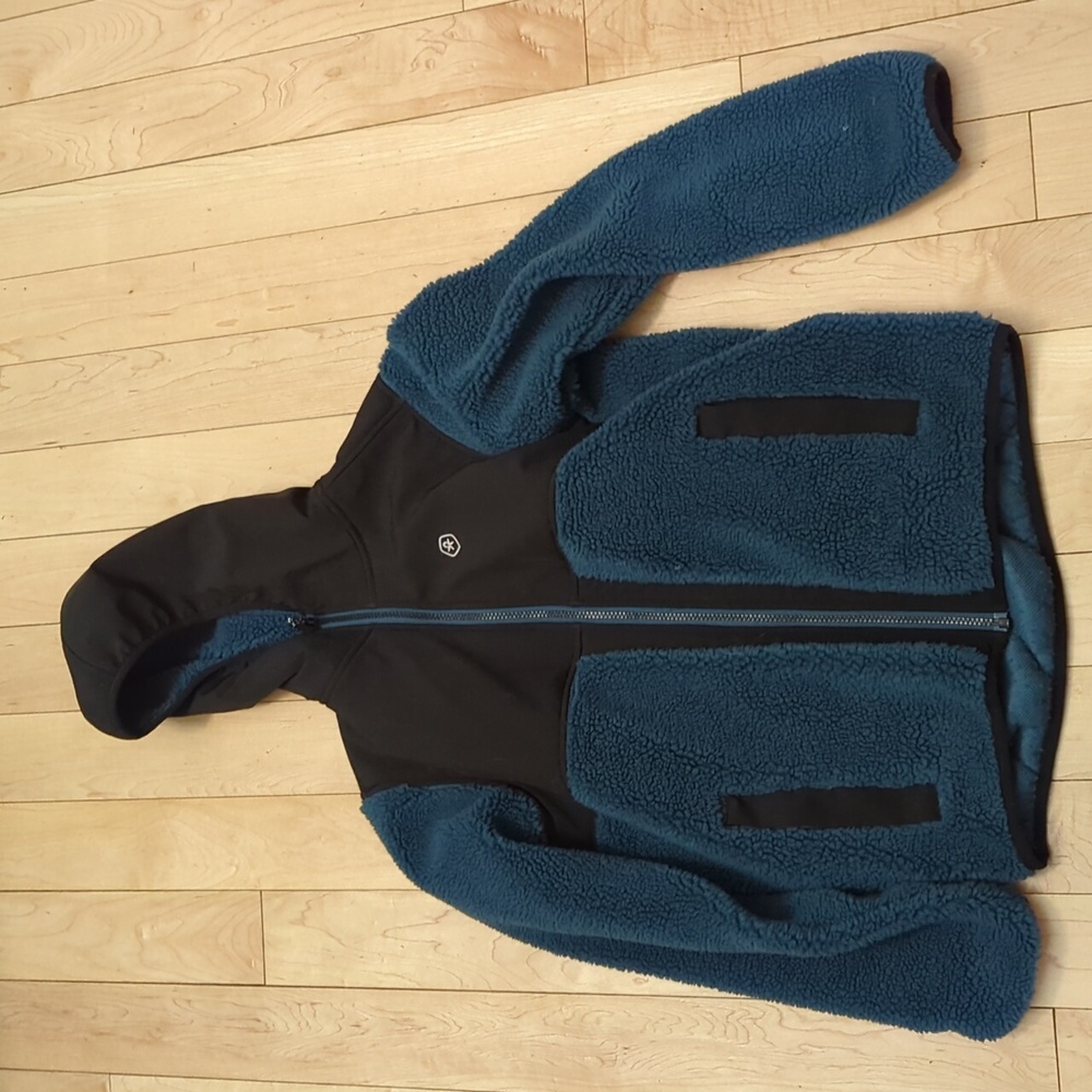 Blue and Black Hooded Fleece Jacket Kids 14